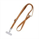 スマートフォン 汎用 ショルダーストラップ PUレザータイプ キャメル SHOULTY MULTI STRAP ストラップ LEPLUS NEXT LN-SS02CA(2)