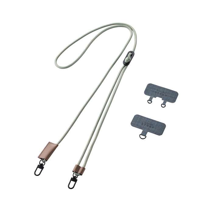 【代引不可】スマホ ショルダー ストラップ 約42~78cm オリーブ カジュアルタイプ ストラップシート付 長さ調整可 斜めがけ 肩掛け 首掛け 落下 盗難 紛失防止 エレコム P-STSDH2ROV