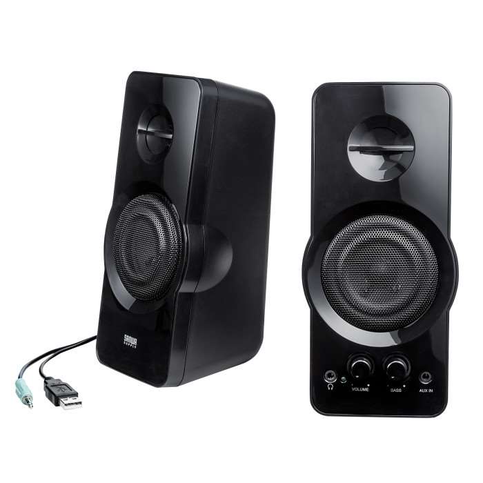 【代引不可】ハイパワー USB電源 スピーカー USB A接続 USBスピーカー サンワサプライ MM-SPL19UBK