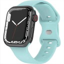 Apple Watch 41/40/38mm対応 シリコンバンド ライトブルー アップルウォッチ ベルト バンド シリコン カラー シンプル うぃすたりあ GRK-WS10LBL(2)