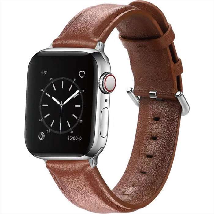 Apple Watch 49/45/44/42mm 대응 가죽 밴드 브라운 애플 워치 벨트 밴드 PU 가죽 세련된 심플 우우 스타 GRK-WM11BR
