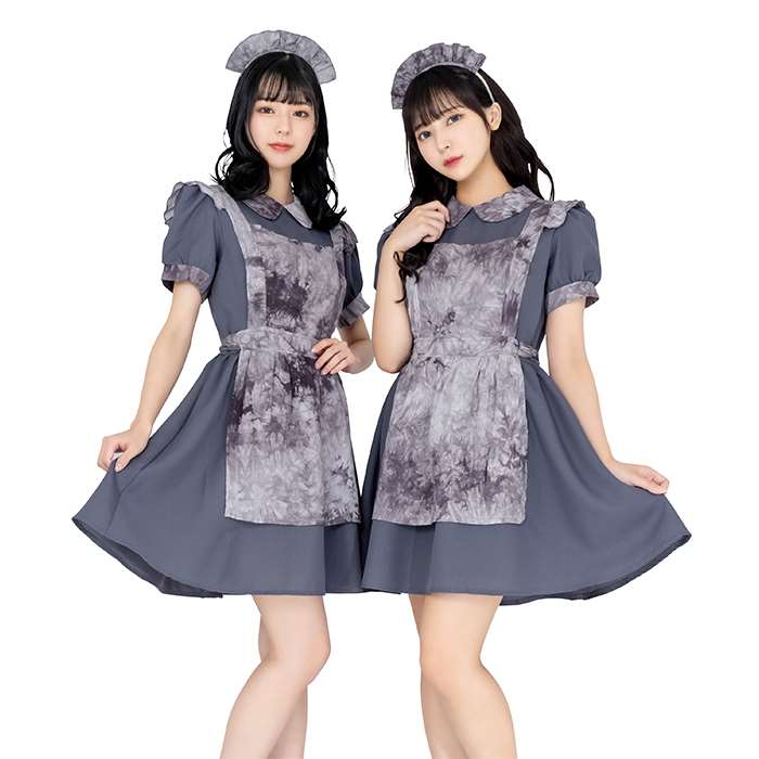 HW ゴシックミニメイド ミニワンピース レディースサイズ コスチューム コスプレ 仮装 変装 衣装 クリアストーン 4560320886457
