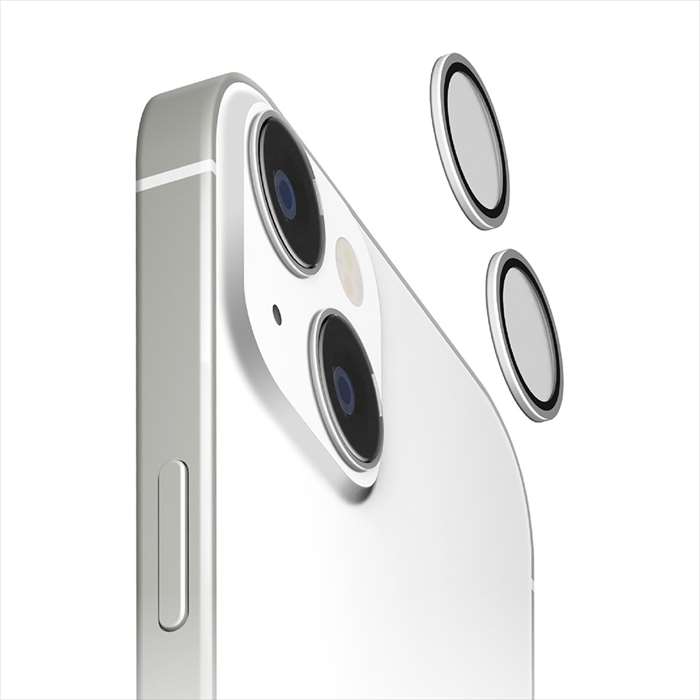 iPhone15 iPhone15Plus 対応 カメラレンズプロテクター シルバー PGA PG-23ACLG24SV