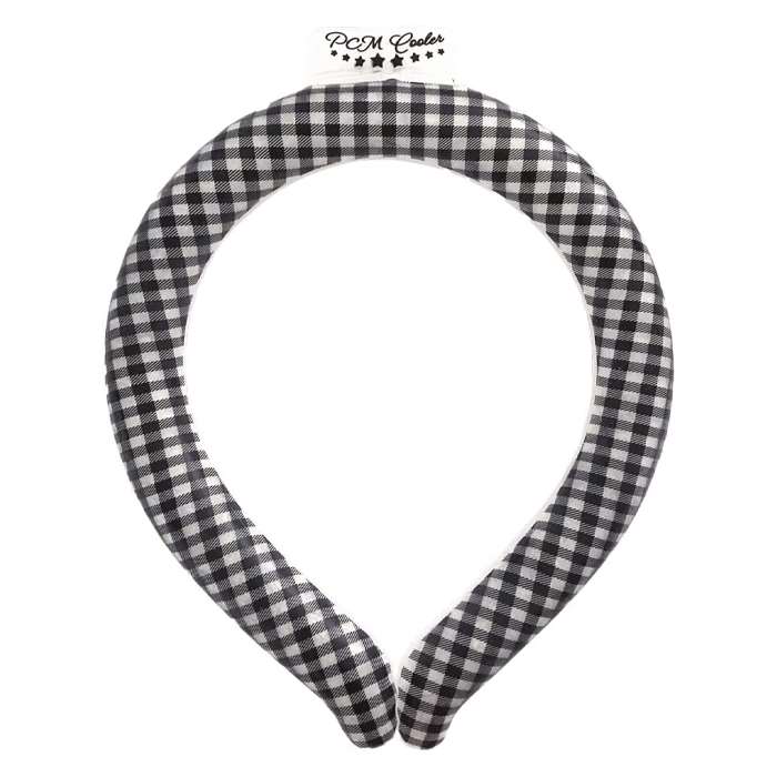 ネッククーラー PCM COOLER ラウンドタイプ Lサイズブラック メンズサイズ 首冷却 暑さ対策 特殊冷却物質 通勤 通学 アウトドア スポーツ ギンガムチェック グローバルジャパン -