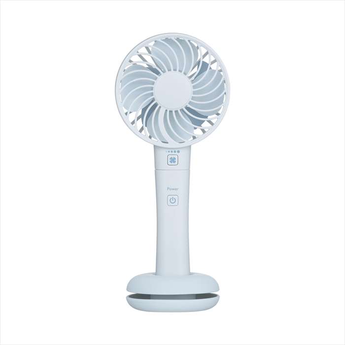 2枚羽ハンディファン 手持扇風機 ブルー ハンディ ファン スマホ充電可能 グリーンハウス GH-FANHHR-BL
