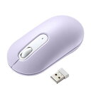 【代引不可】静音ワイヤレスマウス パープル ワイヤレス マウス 薄型設計 ブルーLEDセンサー 3ボタン サンワサプライ MA-WBS327PP(2)