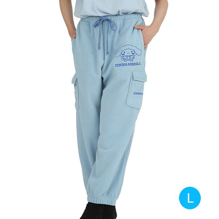シナモロール フリース カーゴパンツ レディース Lサイズ パンツ ボトムス ルームウエア 部屋着 サザック SAN-1865L