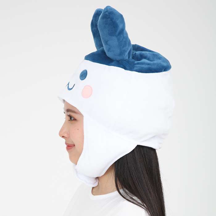 やるCANのみみっちDX帽子 着ぐるみ帽子 大人用 かぶりもの きぐるみキャップ 着ぐるみ帽子 コスプレ キャップ 帽子 サザック BAN-242｜アングル3