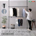 【北海道・沖縄・離島配送不可】【代引不可】つっぱりハンガーラック 2段 幅200cm つっぱり収納 ハンガーラック 省スペース ホームテイスト SH-29-TTHM-2
