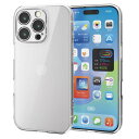 【代引不可】iPhone 16 Pro ケース ハイブリッド カバー 衝撃吸収 カメラレンズ保護設計 ストラップホール付 硬度5H 極限保護 クリア エレコム PM-A24CHVCKKCR