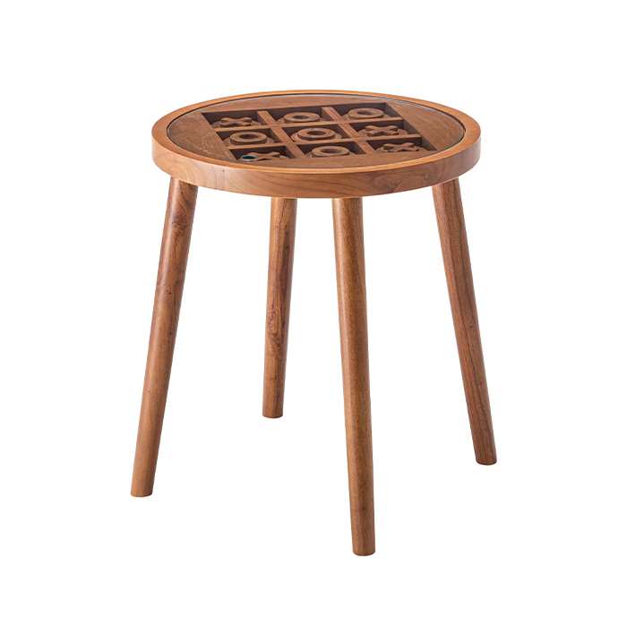 【北海道・沖縄・離島配送不可】【代引不可】ボードゲームテーブル ブラウン 天然木 テーブル 45x45x50cm サイドテーブル 東谷 GT-780BR