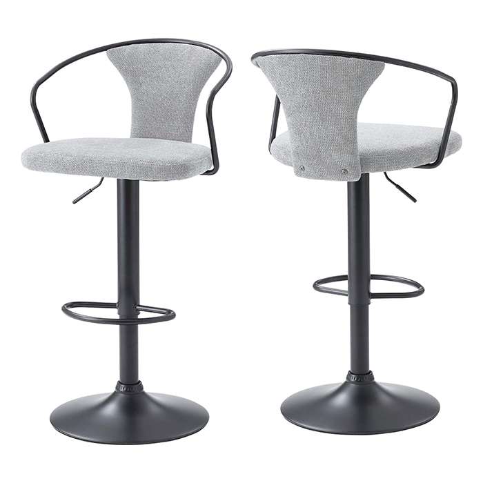 【北海道・沖縄・離島配送不可】【代引不可】カウンターチェア グレー ハイチェア 背もたれ有 チェア単品 東谷 PC-625GY