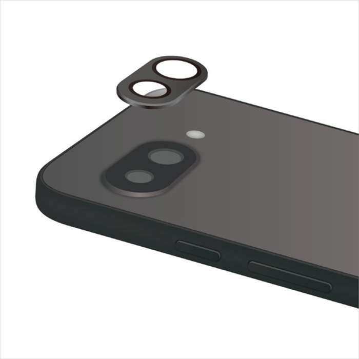 【代引不可】Google Pixel 9a レンズカバー カメラ保護 ガラスフィルム アルミフレーム 高透明 強化ガラス 表面硬度10H 指紋防止 ブラック エ...