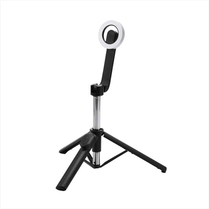 【代引不可】スマートフォン用/三脚/マグネット吸着/Bluetoothリモコン付/メタルプレート付属/850mm/ブラック エレコム P-STSRM01085BK