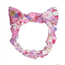 猫耳ヘアバンド 桜 薄紫 ヘアアクセサリー 雑貨 和柄生地 和風 アクセサリー クリアストーン 4560320911920