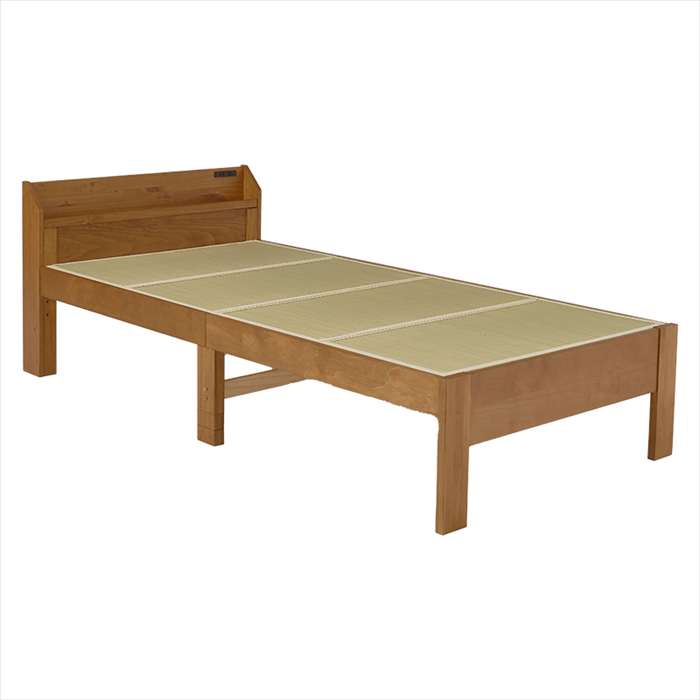 【北海道・沖縄・離島配送不可】【代引不可】畳シングルベッド ライトブラウン/キフネ ベッド 寝具 インテリア HAGIHARA MB-5168S-LBRkifune