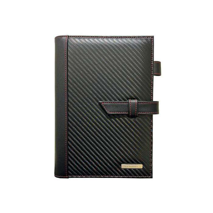 GT-MOBILE カーボン＆本革システム手帳（B6 バイブルサイズ） エアージェイ GT-POGB BK