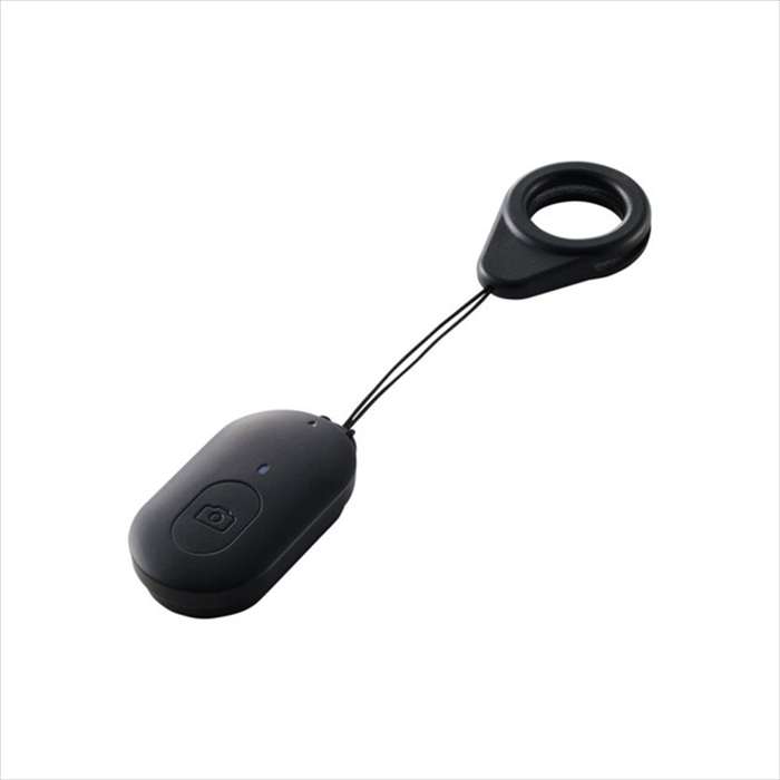 【代引不可】Bluetooth自撮りリモコン 小型 ストラップ付属 ブラック エレコム P-SRB01BK