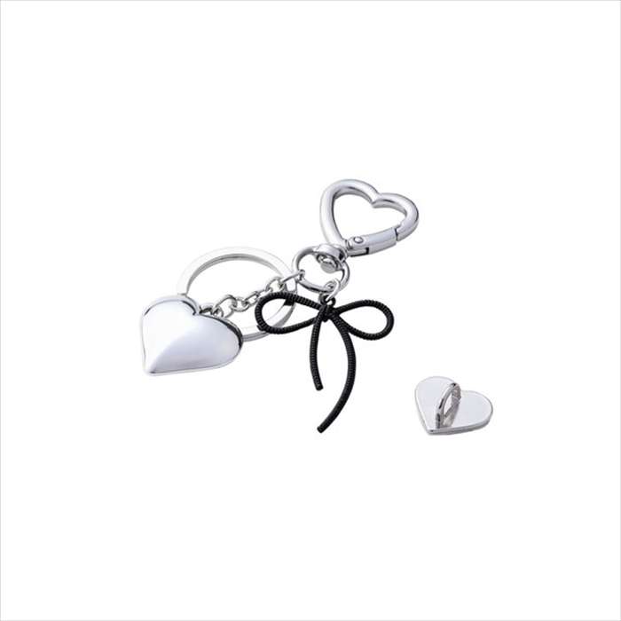 【代引不可】スマホ背面ストラップ ハート型 バックル付属 ビーズ ハート シルバー エレコム P-STKHBEHSV