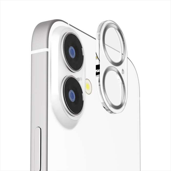 iPhone17/16/16 Plus用 カメラフルプロテクター クリア/メタルシルバー PGA PG-25ACLG10SV