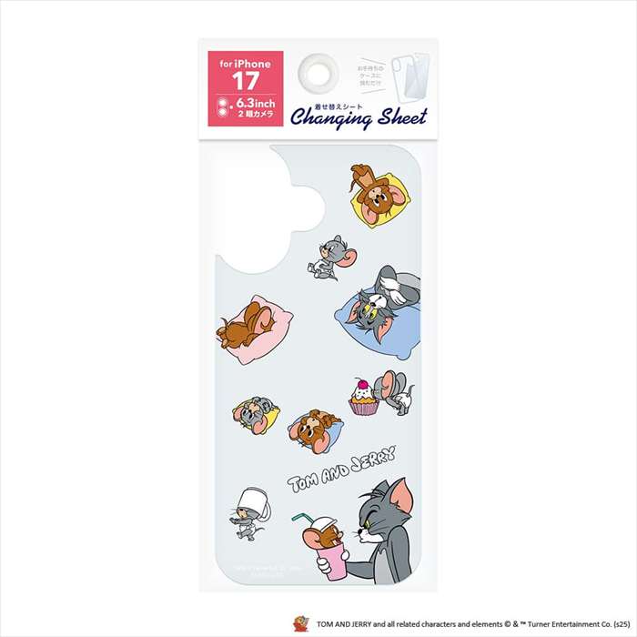 iPhone 17用 着せ替えシート トムとジェリー/C PGA PG-WSH25A03TAJ