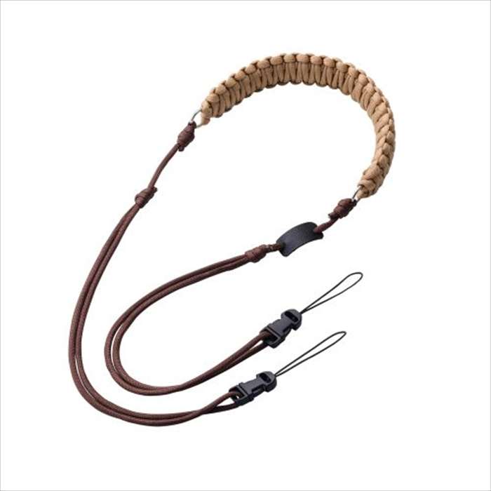 【代引不可】instax(チェキ)miniシリーズ用 ネックストラップ/ロープ編み エレコム IC-STSDKNBR