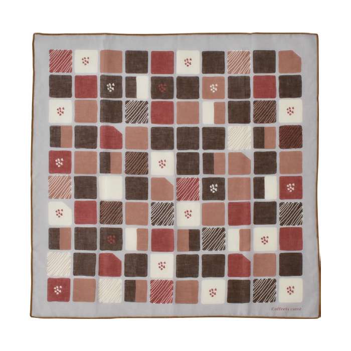 Coffrets ガーゼハンカチ チョコレート キャレ 50x50cm コットン100％ 現代百貨 A608CA