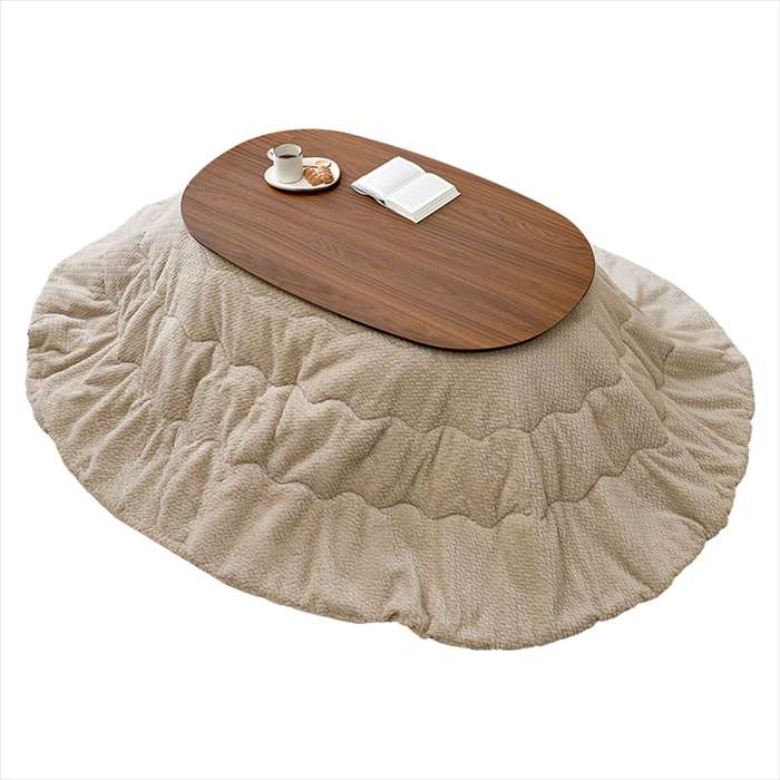 【北海道・沖縄・離島配送不可】【代引不可】こたつ＋うす掛け布団 2点セット ブラウン/グレージュ HAGIHARA AURORA100BR+POKAUF950-GG