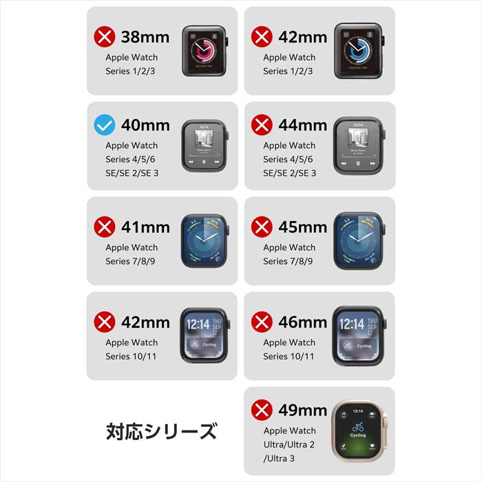 やるCANの【代引不可】Apple Watch SE 3/Apple Watch SE (第2世代)/Apple Watch SE [40mm] 対応 フルカバーフィルム 衝撃吸収 高透明 指紋防止 2枚入 貼付ツール付 エレコム AW-25EFLAFPRGJ｜アングル2