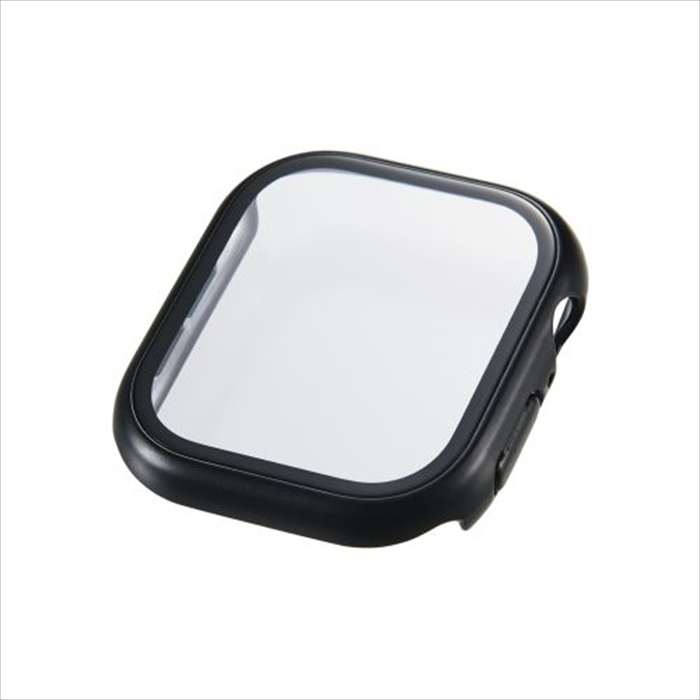 【代引不可】アップルウォッチ カバー Apple Watch Series 11 / 10 [ 46mm ] フルカバー ケース ブラック 強化ガラス 10H メタリック 耐衝撃PCフレーム 指紋防止 飛散防止 エレコム AW-25AFCGPBK