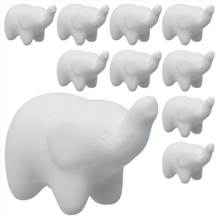 SEARCH WORD：おえかき陶器　どうぶつ　ゾウ　ぞう　動物　10個セット　立体ぬりえ　陶器　お絵かき　手作り　工作キット　親子イベント　ワークショップ　動物園　子ども　自由工作　自由研究　図工　夏休み　冬休み　小学校　中学校　大人　趣味　DIY　 教材　イベント　景品　プレゼント　おうち遊び　室内遊び商品概要：手のひらサイズの真っ白な陶器にお子様から大人までお楽しみいただけるおえかきシリーズです。好きな色、好きな顔をリアルに描いたり、アイデアひとつで変身させたり、シリーズで揃えたり、楽しみ方はいろいろ。お子さまの創造力を思う存分発揮できます。作品完成後は思い出のインテリアとしておうちに飾れます。陶器と推奨の画材（カラーペンなど）があればどこでもすぐに出来るお手軽さが魅力です。立体へ着色することによって、空間認知能力を刺激し、知育教育や脳のトレーニングに効果があります。水族館や動物園はもちろん、商業施設などのイベント会場や学童保育、学校でのPTA活動、介護施設のレクリエーションなど幅広い会場・イベントで活躍できます。。商品仕様：■メーカー：おみくじ工房■JANコード：4580245591175■商品名：おえかき陶器どうぶつ ゾウ鼻上げ 10個セット 陶器製 色付け 絵付け ハンドメイド ■型番：58895■本体色：ホワイト■商品サイズ：約26×54×40mm■セット内容：本体×10■1個重量（g）：310■材質：陶器（素焼き）■製造国：日本■販売単位：セット■1個梱包形態：箱入り■注意：本商品は10個セットのみの販売です。ばら売りは行っておりません。素焼き陶器のため、落下などの強い衝撃で割れる場合があります。また、保管環境によって耐久性が異なります（冷暗所保管5～10年程度、屋外や高温環境2年程度で劣化）。色付けの推奨画材は水性顔料系：マーカー、絵の具、色鉛筆です。水性の染料系マーカーも使用可能ですが、素材にしみこみやすいため薄い色から重ね塗りするのがコツです。クレヨン、油性マジックは重ね塗りしにくいほか汚れやすかったりするため推奨しておりません。また、絵の具の厚塗りは、乾燥後にひび割れる場合もございます。※商品概要、仕様、サービス内容及び企業情報などは商品発表時点のものです。※最新の情報に関しましては、メーカーサイトをご覧ください。※発売前予約商品についてはメーカーの商品製造数により納期が遅れる場合やご注文キャンセルをお願いする場合がございます。