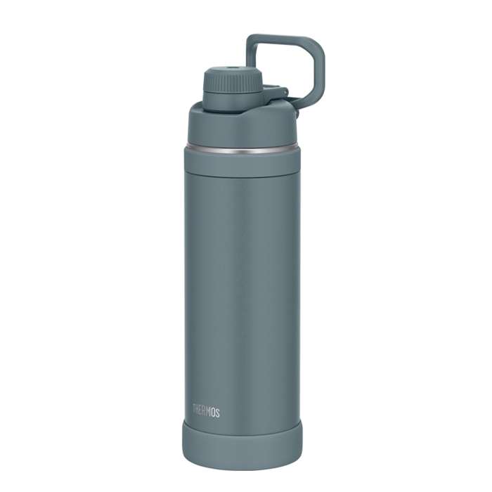 真空断熱スポーツボトル グレーネイビー 1000ml 水筒 ボトル キャリーループ付 サ...