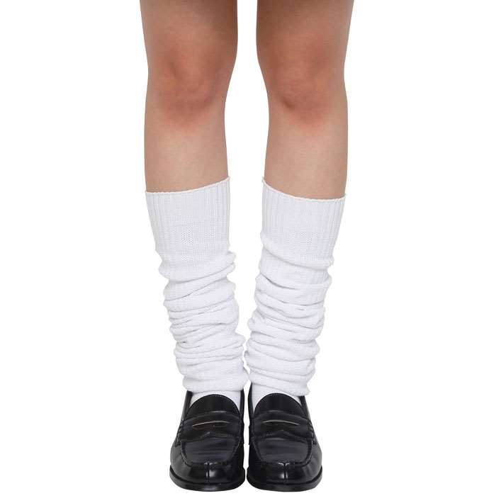 TEENS EVER ルーズソックス 80cm 無地 白 靴下 スクールソックス 女子 制服 無地 高校生 JK クリアストーン 4560320861232