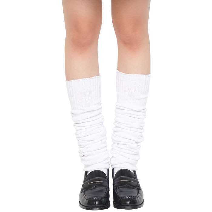 TEENS EVER ルーズソックス 120cm 無地 白 靴下 スクールソックス 女子 制服 無地 高校生 JK クリアストーン 4560320861256