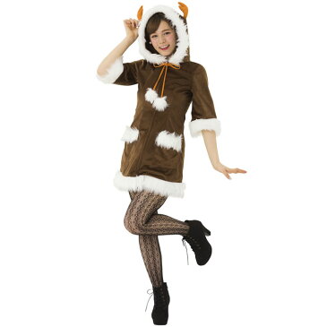 ハッピートナカイ クリスマス トナカイ レディースサイズ コスチューム コスプレ 衣装 仮装 変装 クリアストーン 4560320873860