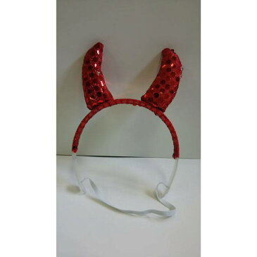 【アウトレット(保証なし)】悪魔の角 赤 カチューシャ パーティーグッズ コスプレ 小道具 仮装 変装 プレイアベニュー 4949028111984