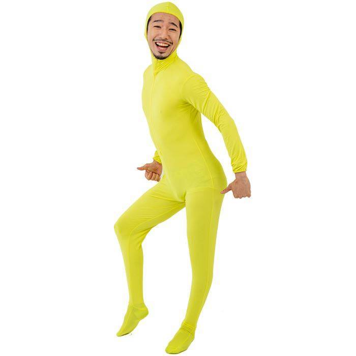 全身タイツ 黄 Mサイズ ゼンタイ コスプレ コスチューム 衣装 仮装 変装 宴会 パーティー イベント お笑い ルカン 7408