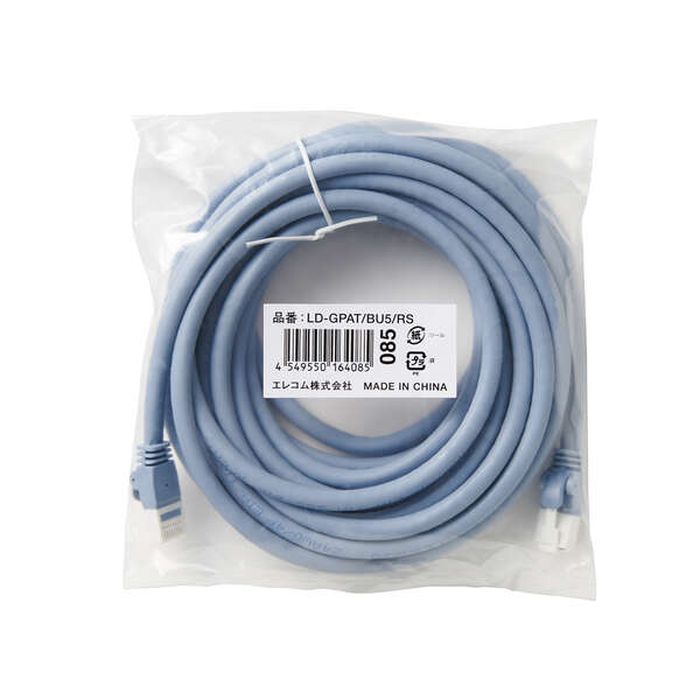 ������Բġ�LAN�����֥� ���ƥ��꡼6A�б� 5m �֥롼 10�����ӥå� �������ͥå� �����Ӱ�500MHz �ĥ��ޤ��ɻ� ���쥳�� LD-GPAT/BU5/RS