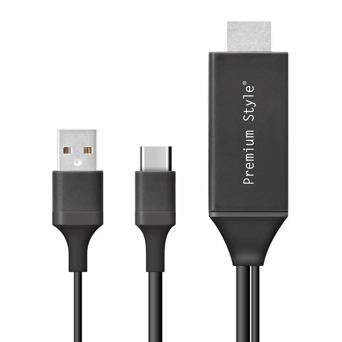 USB-Cͥ HDMIߥ顼󥰥֥ 2m ֥å HDCPб ޡȥեβ̤TVžǤ PGA PG-UCTV2MBK