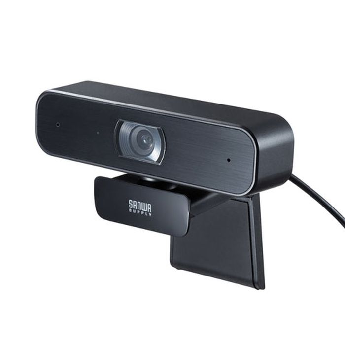 WEBカメラ ステレオマイク内蔵 フルHD 60fps対応 200万画素 オートフォーカス機能 ビデオ会議 テレワーク ブラック サンワサプライ CMS-V64BK