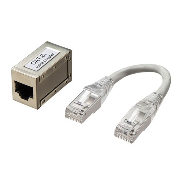 RJ-45クロス変換キット CAT6A 10ギガビットギガイーサネット対応 LANパーツ シルバー サンワサプライ ADT-EX-CRS6A