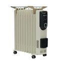【北海道・沖縄・離島配送不可】【代引不可】オイルヒーター 1300W 4〜9畳用 750Wセラミックファンヒーター搭載 ハンガー付 ハイブリッドオイルヒーター ...