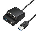 【代引不可】USBハブ USB3.2Gen1×1ポート+USB2.0×3ポート コンボハブ バスパワータイプ コンパクト 便利 ブラック サンワサプライ USB...