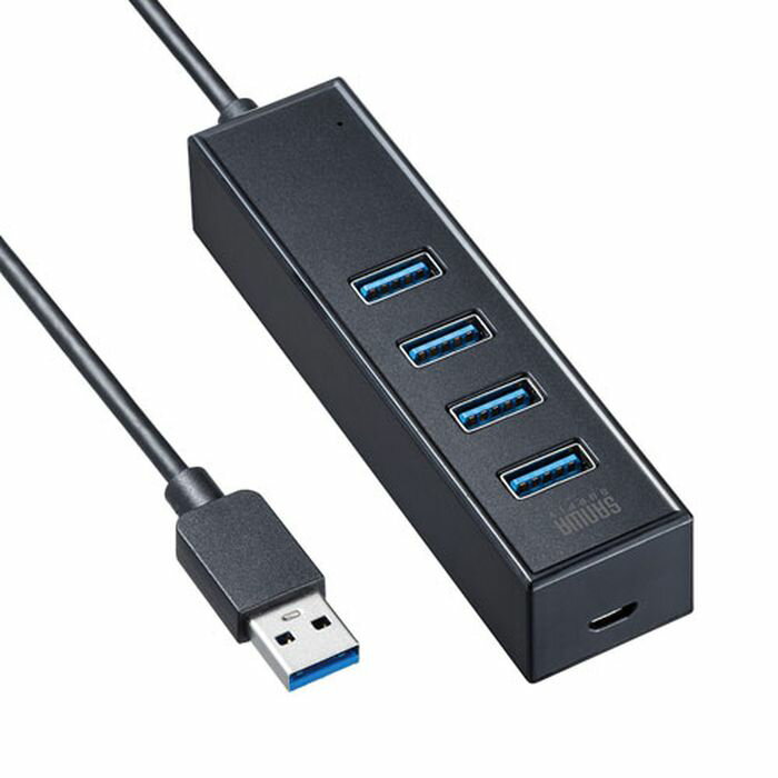 【あす楽】【代引不可】USBハブ USB3.2Gen1 4ポートハブ マグネット付 セルフパワー/バ ...