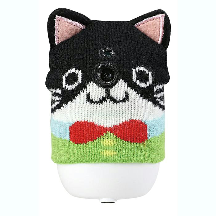 見守りカメラ 猫タイプ ぬいぐるみカバー ペット感覚 癒し 安心 かわいい 監視カメラ 防犯カメラ 防犯見守りカメラ アーテック konan-11358912 やるCAN サンプル画像2