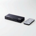 【あす楽】【代引不可】HDMI分配器 4K60Hz対応 18Gbps 4ポート 4入力/1出力 メタル筐体 コンパクト ACアダプター付属 高精細 臨場感 映像 分配 エレコム DH-SW4KP41BK