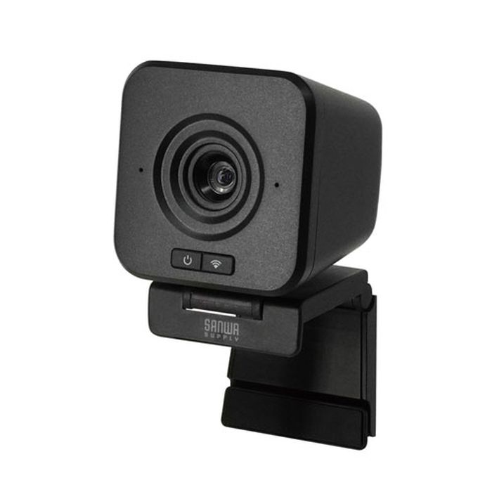 【沖縄・離島配送不可】【代引不可】WEBカメラ 2.4GHz ワイヤレス 無線 ウェブカメラ 200万画素 固定フォーカス USB接続 ビデオチャット テレワーク サンワサプライ CMS-V65BK
