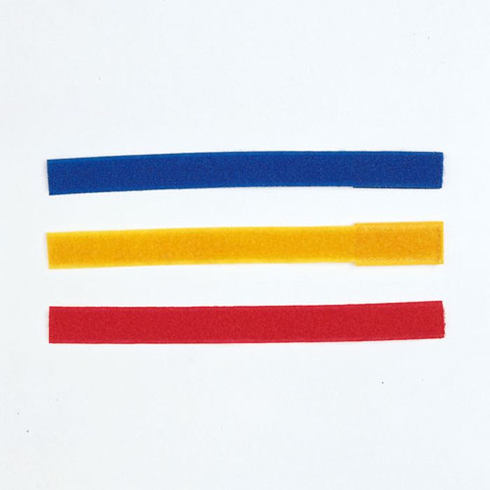 ケーブルタイ ベルクロファスナー 面ファスナー カラフル3色セット 6本入(各色2本) ブルー イエロー レッド スッキリ配線・収納 便利 サンワサプライ CA-651CLN