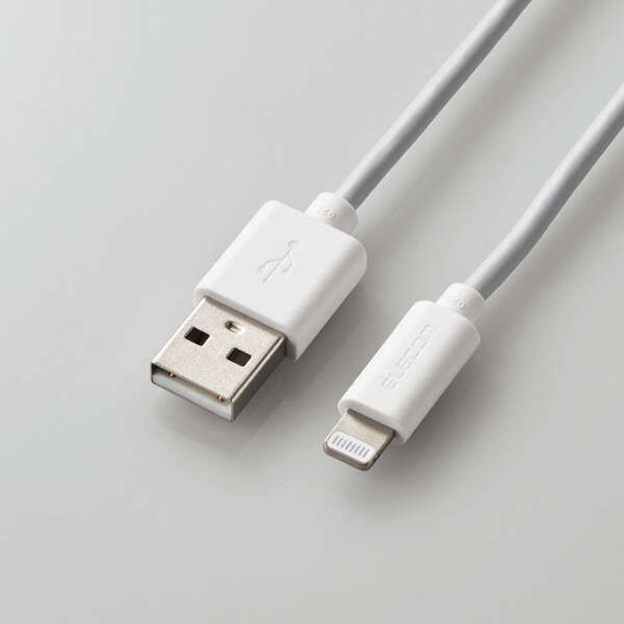 【代引不可】Lightningケーブル 0.5m オーディオ向け スタンダード USB A to Lightningケーブル iPhone iPad iPod 充電 データ転送 ホワイト エレコム MPA-UALO05WH