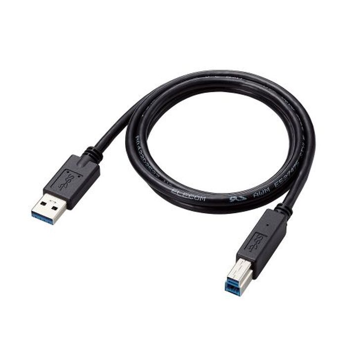 【代引不可】USBケーブル 1m USB3.0 A-Bケーブル USB3.0ケーブル 5Gbps 3重シールドケーブル ブラック エレコム USB3-AB10BK/ID
